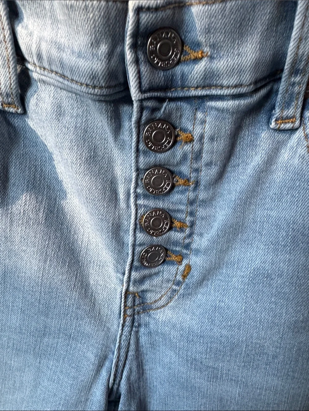 Banana Republic Light Wash High-Rise Button-Fly Cropped Jeans